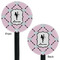 Diamond Dancers Black Plastic 5.5" Stir Stick - Double Sided - Round - Front & Back