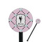 Diamond Dancers Black Plastic 5.5" Stir Stick - Round - Closeup