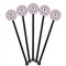 Diamond Dancers Black Plastic 5.5" Stir Stick - Round - Fan View