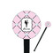 Diamond Dancers Black Plastic 7" Stir Stick - Round - Closeup