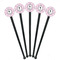 Diamond Dancers Black Plastic 7" Stir Stick - Round - Fan View