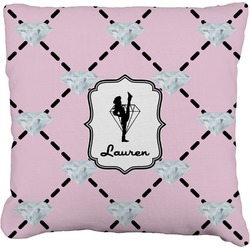 Diamond Dancers Faux-Linen Throw Pillow 18" (Personalized)