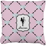 Diamond Dancers Faux-Linen Throw Pillow (Personalized)