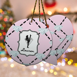 Diamond Dancers Ceramic Ornament w/ Name or Text