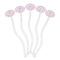 Diamond Dancers Clear Plastic 7" Stir Stick - Oval - Fan