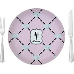 Diamond Dancers 10" Glass Lunch / Dinner Plates - Single or Set (Personalized)