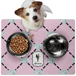 Diamond Dancers Dog Food Mat - Medium w/ Name or Text