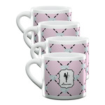 Diamond Dancers Double Shot Espresso Cups - Set of 4 (Personalized)