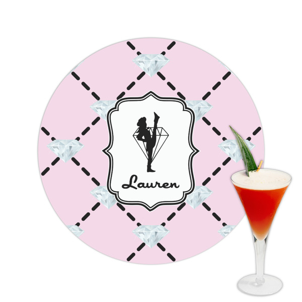 Custom Diamond Dancers Printed Drink Topper -  2.5" (Personalized)