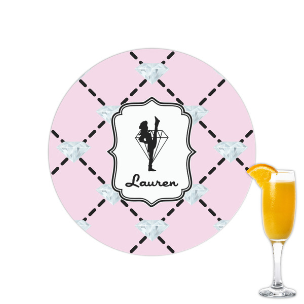 Custom Diamond Dancers Printed Drink Topper - 2.15" (Personalized)