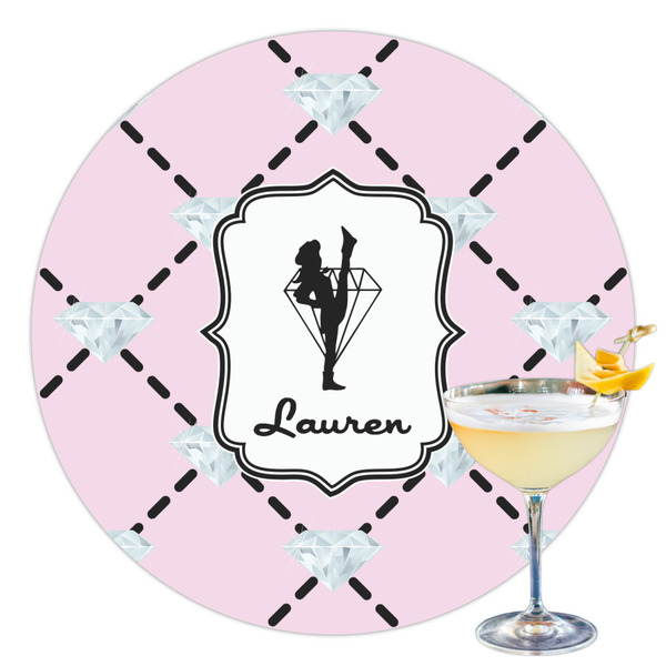 Custom Diamond Dancers Printed Drink Topper - 3.5" (Personalized)