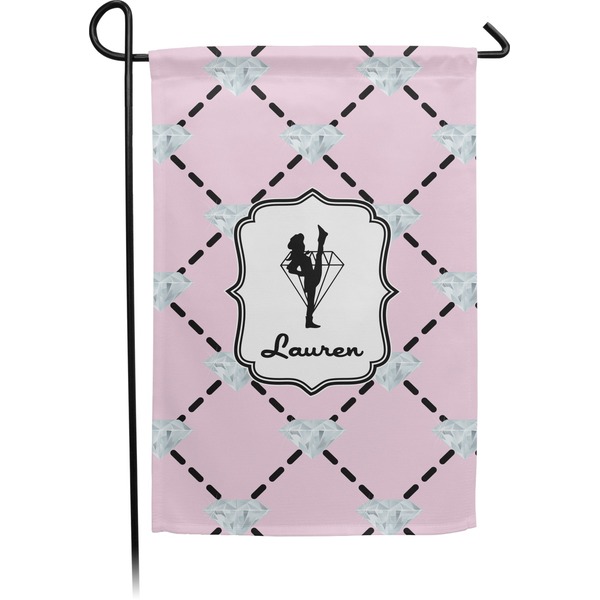 Custom Diamond Dancers Small Garden Flag - Double Sided w/ Name or Text