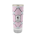 Diamond Dancers 2 oz Shot Glass - Glass with Gold Rim (Personalized)