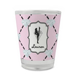 Diamond Dancers Glass Shot Glass - 1.5 oz - Set of 4 (Personalized)