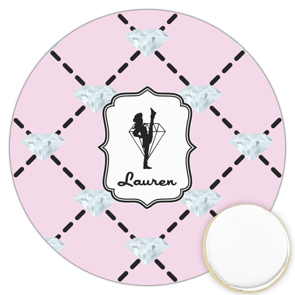 Custom Diamond Dancers Printed Cookie Topper - 3.25" (Personalized)