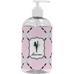 Diamond Dancers Plastic Soap / Lotion Dispenser (16 oz - Large - White) (Personalized)