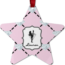 Diamond Dancers Metal Star Ornament - Double Sided w/ Name or Text