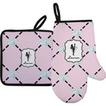 Diamond Dancers Oven Mitt & Pot Holder Set w/ Name or Text