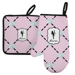 Diamond Dancers Left Oven Mitt & Pot Holder Set w/ Name or Text