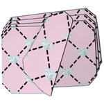 Diamond Dancers Dining Table Mat - Octagon - Set of 4 (Double-SIded) w/ Name or Text