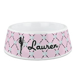 Diamond Dancers Plastic Dog Bowl (Personalized)