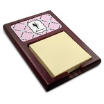 Diamond Dancers Red Mahogany Sticky Note Holder (Personalized)