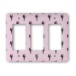 Diamond Dancers Rocker Style Light Switch Cover - Three Switch