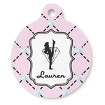 Diamond Dancers Round Pet ID Tag (Personalized)