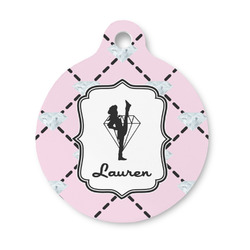 Diamond Dancers Round Pet ID Tag - Small (Personalized)