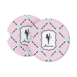 Diamond Dancers Sandstone Car Coasters - Set of 2 (Personalized)