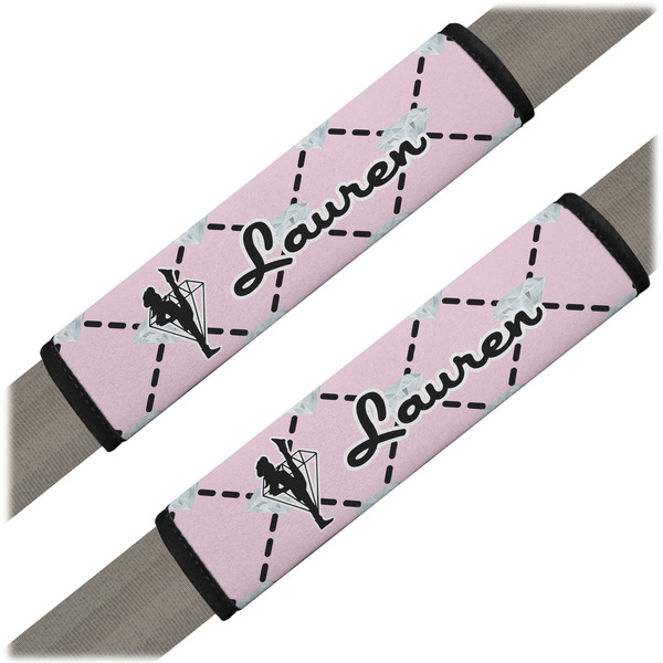 Custom Diamond Dancers Seat Belt Covers (Set of 2) (Personalized)