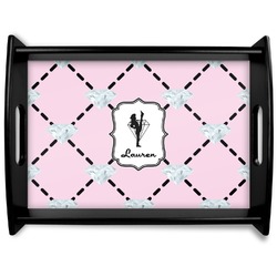 Diamond Dancers Black Wooden Tray - Large (Personalized)