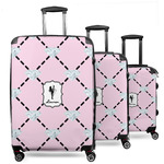 Diamond Dancers 3 Piece Luggage Set - 20" Carry On, 24" Medium Checked, 28" Large Checked (Personalized)