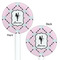 Diamond Dancers White Plastic 5.5" Stir Stick - Double Sided - Round - Front & Back