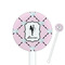 Diamond Dancers White Plastic 5.5" Stir Stick - Round - Closeup