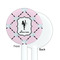 Diamond Dancers White Plastic 5.5" Stir Stick - Single Sided - Round - Front & Back