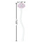 Diamond Dancers White Plastic 7" Stir Stick - Oval - Dimensions