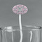 Diamond Dancers White Plastic 7" Stir Stick - Oval - Main