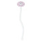 Diamond Dancers White Plastic 7" Stir Stick - Oval - Single Stick