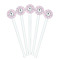 Diamond Dancers White Plastic 7" Stir Stick - Round - Fan View