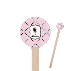 Diamond Dancers 6" Round Wooden Stir Sticks - Double Sided (Personalized)