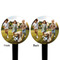 Photo Black Plastic 4" Food Pick - Round - Double Sided - Front & Back