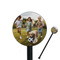 Photo Black Plastic 5.5" Stir Stick - Round - Closeup