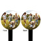 Photo Black Plastic 6" Food Pick - Round - Double Sided - Front & Back