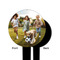 Photo Black Plastic 6" Food Pick - Round - Single Sided - Front & Back