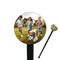 Photo Black Plastic 7" Stir Stick - Round - Closeup