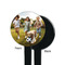 Photo Black Plastic 7" Stir Stick - Single Sided - Round - Front & Back