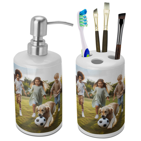 Custom Photo Ceramic Bathroom Accessories Set