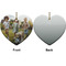 Photo Ceramic Flat Ornament - Heart Front & Back (APPROVAL)