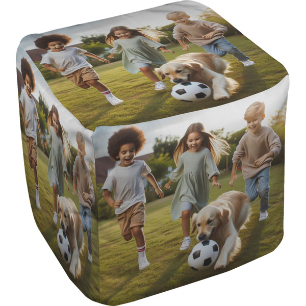 Custom Photo Cube Pouf Ottoman - 18"